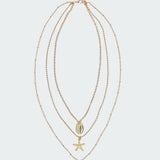 Triple Charm Layered Necklace