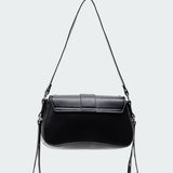 Stud & Buckle Faux Leather Bag