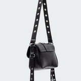 Stud & Buckle Faux Leather Bag