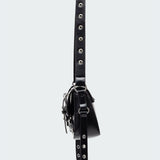 Stud & Buckle Faux Leather Bag