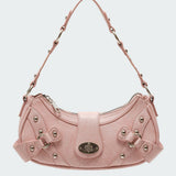 Hardware Faux Leather Bag