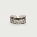 Engraved Floral Bangle Bracelet