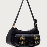 Zinnia Faux Leather Buckle Bag