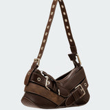 Belted Faux Leather Bag