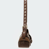 Belted Faux Leather Bag