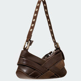 Belted Faux Leather Bag