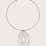 Abstract Pendant Cuff Necklace