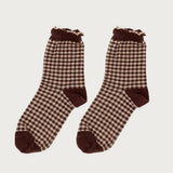 Frilled Gingham Socks