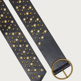Stud & Grommet Faux Leather Belt