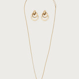 Paired Hoops Necklace & Earrings Set
