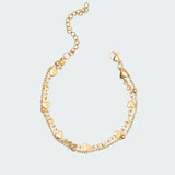 Double Chain Heart Bracelet
