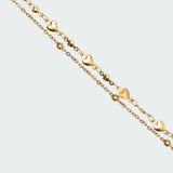 Double Chain Heart Bracelet