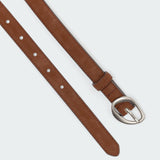 Faux Suede Slim Belt