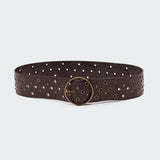 Stud & Grommet Faux Leather Belt