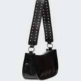 Studded Strap Faux Leather Bag