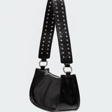 Studded Strap Faux Leather Bag