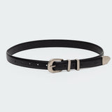 Basic Buckle Faux Leather Belt
