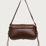 Stud & Buckle Faux Leather Bag