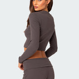 Coffee Break Ribbed Top