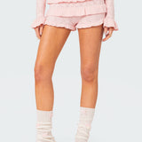 Lindsay Ruffle Knitted Shorts
