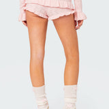 Lindsay Ruffle Knitted Shorts