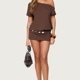 Dorie Off Shoulder Cut Out Mini Dress