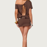 Dorie Off Shoulder Cut Out Mini Dress