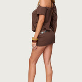 Dorie Off Shoulder Cut Out Mini Dress