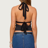 Ginny Mixed Polka Dot Halter Top