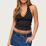 Ginny Mixed Polka Dot Halter Top