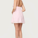 Danira Pinstripe Babydoll Mini Dress