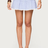 Dora Striped Linen Look Mini Skirt