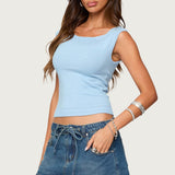 Jarah Pointelle Knit Boat Neck Top