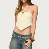 Alana Floral Handkerchief Halter Top