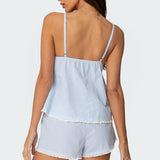 Danna Pinstripe Babydoll Tank Top