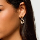 Faux Tiger Eye Abstract Earrings