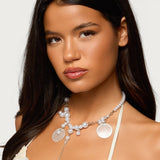 Pearly Pendant Cascading Necklace
