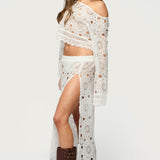 Milana Sheer Lace Off Shoulder Top