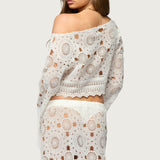 Milana Sheer Lace Off Shoulder Top