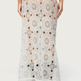 Milana Slit Sheer Lace Maxi Skirt