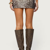 Teresa Printed Mesh Mini Skirt