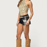 Ilaria Sequin Halter Top