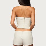 Wilde Lace Up Faux Leather Corset