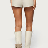 Wilde Lace Up Faux Leather Shorts