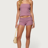 Monikah Striped Built In Bra Tube Top