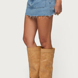 Gloriana Braided Denim Mini Skort