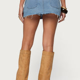 Gloriana Braided Denim Mini Skort