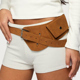 Faux Suede Utility Belt