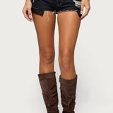Devin Low Rise Micro Denim Shorts