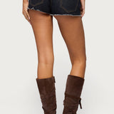 Devin Low Rise Micro Denim Shorts